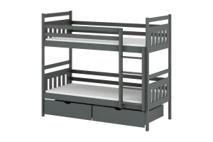 ADAM 90x200 Graphit Etagenbett Deine Möbel