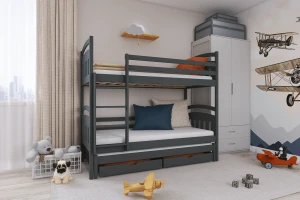 ALAN 90x200 Graphit Etagenbett Deine Möbel