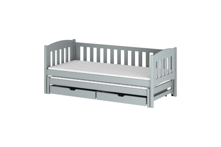 AMELIA 90x200 Aschgrau Ausziehbett Kinderbett Deine Möbel