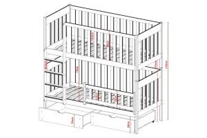 ELSA 90x200 Weiß Etagenbett Deine Möbel