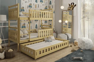 EVA 90x200 Natur Kiefer Etagenbett Deine Möbel