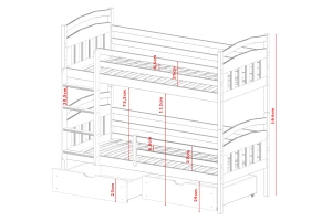GABI 90x200 Natur Kiefer Etagenbett Deine Möbel