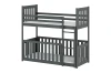 Modern bunk bed in graphite grey with high fall protection for maximum safety in the children's room.