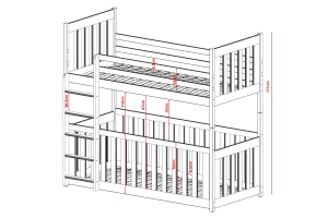 KARL 90x200 Natur Kiefer Etagenbett Deine Möbel