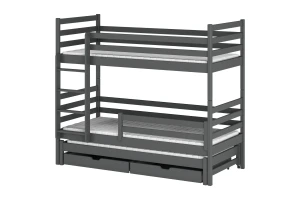 LEON 90x200 Graphit Etagenbett Deine Möbel