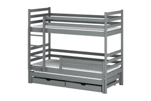 LEON 90x200 Aschgrau Etagenbett Deine Möbel