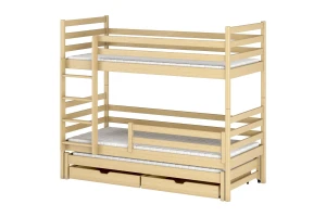 LEON 90x200 Natur Kiefer Etagenbett Deine Möbel