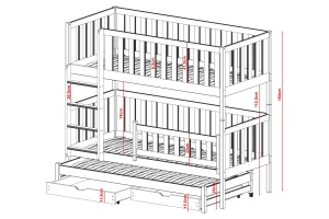 LUKAS 90x200 Graphit Etagenbett Deine Möbel