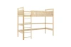 Hochbett aus Naturholz Kiefer mit integrierter Leiter