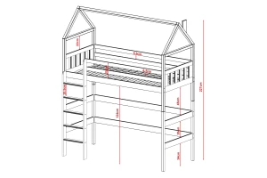 MARINA 90x200 Graphit Hochbett Deine Möbel