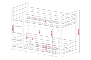 MINI 90x200 Graphit Etagenbett Deine Möbel