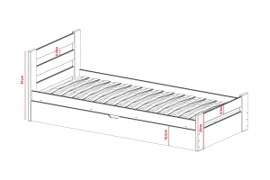 NATALIE 90x200 Weiß Kinderbett Deine Möbel