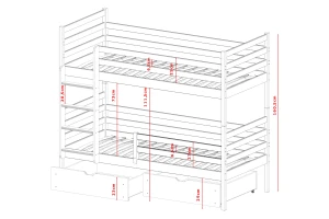 NEMO 90x200 Graphit Etagenbett Deine Möbel