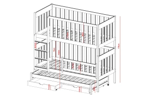 OLIVIA 90x200 Natur Kiefer Etagenbett Deine Möbel