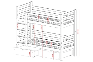 PIA 90x200 Natur Kiefer Etagenbett Deine Möbel