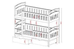 RIO 90x200 Natur Kiefer Etagenbett Deine Möbel