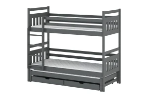 SARAH 90x200 Graphit Etagenbett Deine Möbel