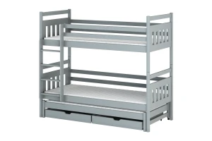 SARAH 90x200 Aschgrau Etagenbett Deine Möbel