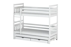 SARAH 90x200 Weiß Etagenbett Deine Möbel