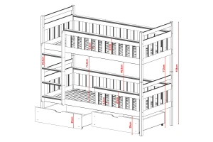 TIM 90x200 Weiß Etagenbett Deine Möbel