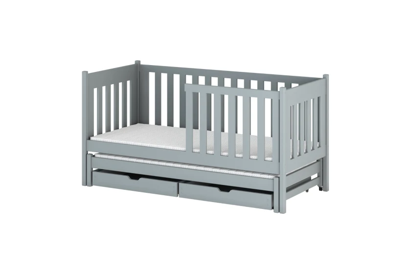 KARIN 90x200 Aschgrau Ausziehbett Kinderbett Deine Möbel
