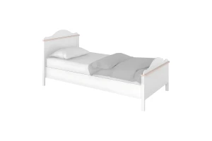 L-LU08 90x200 Weiß + Pink Kinderbett Jugendbett Einzelbett Deine Möbel
