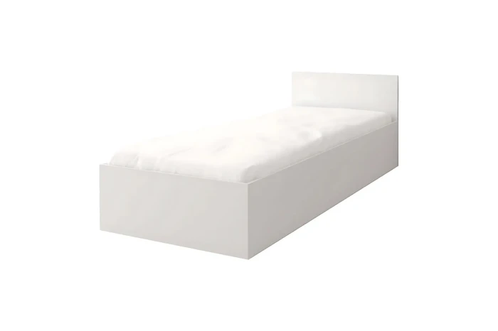 Weißes Einzelbett komplett mit Matratze