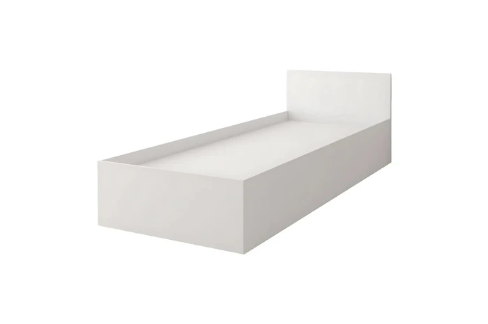 Modernes weißes Bettgestell in schlichtem Kasten-Design