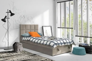 PETER 100x200 Riviera 16 Beige Boxspringbett Einzelbett Jugendbett Deine Möbel