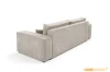 Rückansicht eines modernen Cordsofas in hellem Beige.