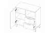JUSTIN-9-Kommode-Kinderkommode-Jugendkommode Sideboard 80 cm breit Kinderzimmer-Jugendzimmer-Schlafzimmer-Deine-Moebel