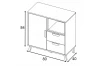 JUSTIN-9-Kommode-Kinderkommode-Jugendkommode Sideboard 80 cm breit Kinderzimmer-Jugendzimmer-Schlafzimmer-Deine-Moebel