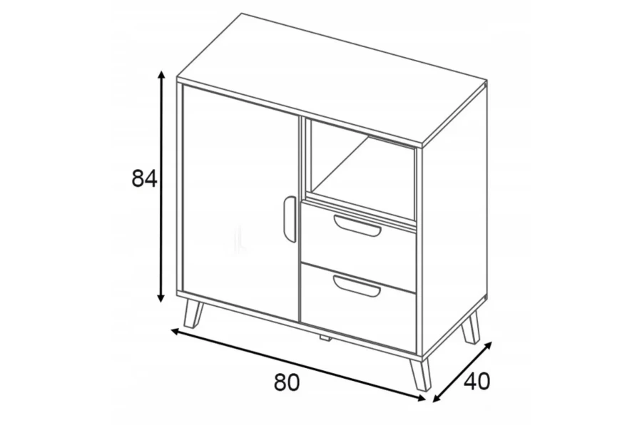 JUSTIN-9-Kommode-Kinderkommode-Jugendkommode Sideboard 80 cm breit Kinderzimmer-Jugendzimmer-Schlafzimmer-Deine-Moebel
