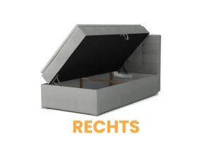 FLO 90x200 Kronos 34 Anthrazit Boxspringbett mit Bettkasten Deine Möbel