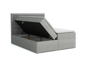JOHN II 140x200 Poso 60/Paros 6 Dunkelgrau Boxspringbett mit Bettkasten Deine Möbel