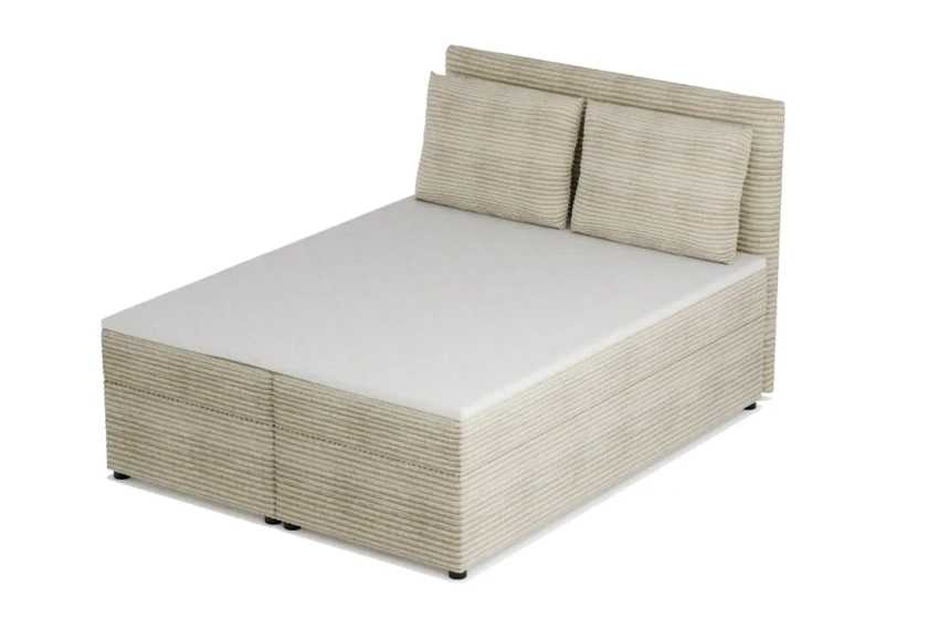 TAMI 120x200 Poso 38 Creme Boxspringbett mit Bettkasten Deine Möbel