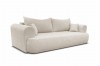 Gemütliches Bouclé-Sofa in Creme aus der Centaur-Serie, modernes Design für das Wohnzimmer.