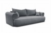 Dunkelgraues Bouclé-Sofa mit moderner Optik und hochwertiger Polsterung.
