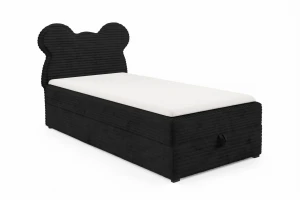 TEDDY 90x200 TILIA 100 Schwarz Boxspringbett Polsterbett Komplettbett für Kinder Jugendliche Deine Möbel