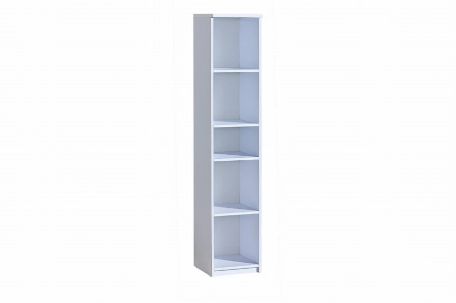 Modernes Standregal in Weiß mit 6 offenen Fächern, ideal als Aktenregal.