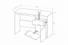 Technische Skizze mit Abmessungen für einen Schreibtisch (120 cm x 79 cm x 52 cm).