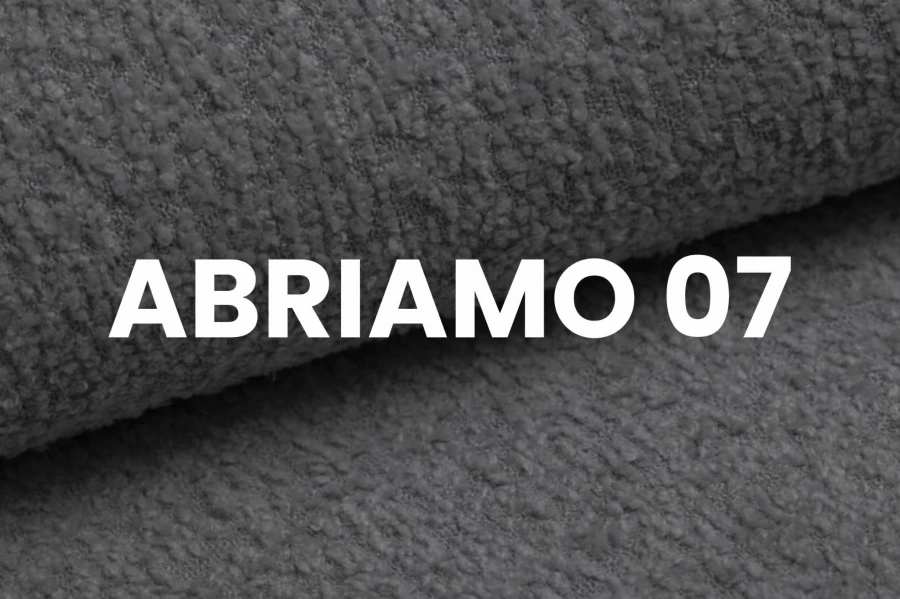 Abriamo 07 medium grey bouclé fabric for beds and sofas, structure close-up.