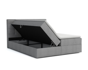 FLORIDA 140x200 Stoff Cosmic 100 Schwarz Boxspringbett mit Bettkasten Deine Möbel