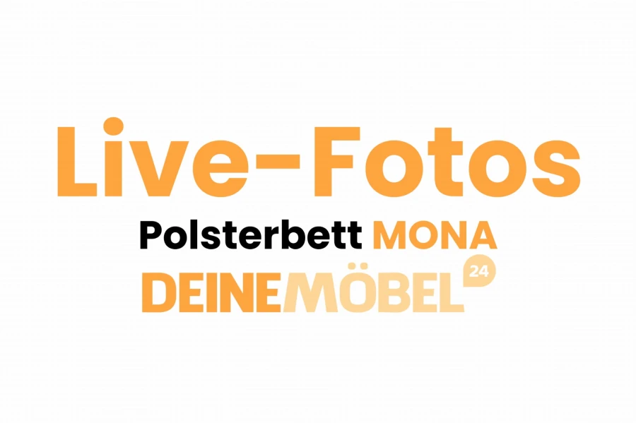 Live-Fotos vom Polsterbett MONA von DEINEMÖBEL24.