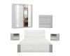 Komplettes Schlafzimmermöbel-Set Heaven in Weiß und Eiche inklusive Bett und Schrank