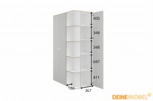 PAXO Kleiderschrank mit Regalen Deine Möbel  