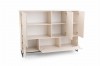 Sideboard beige geöffnet, minimalistisches Design mit praktischen Innenfächern.
