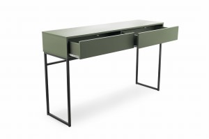 GENEVE 137 cm breit Schminktisch Sandbeige Dunkelgrün Deine Möbel 