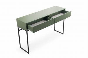 GENEVE 137 cm breit Schminktisch Sandbeige Dunkelgrün Deine Möbel 