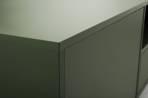 GENEVE 160 cm breit TV-Lowboard TV-Schrank TV-Kommode Sandbeige Dunkelgrün Deine Möbel 